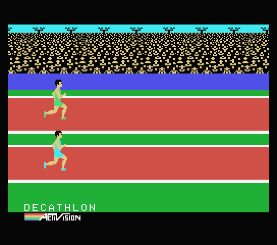 Decathlon title screen for MSX